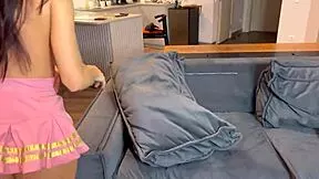 stepbrother bends me over fucks my tight pussy doggystyle then creampies deep inside