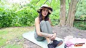 Skinny teen Jenny Stella's tight pussy and ass get pounded raw in Berlin casting interview!