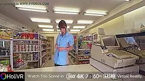 ASIAN COWGIRL RIDE LEADS TO PUSSY SQUIRT AND CREAMPIE ORGASM AT CVS!