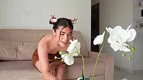 Neighbor's Shower Turns into Bent-Over Doggystyle Pounding and Cum-Filled Cowgirl Ride