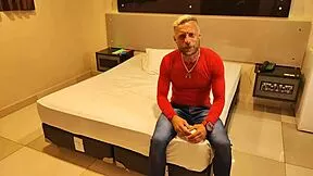 Elisa Santos interviewed then ripped clothes for bareback anal creampie pushback in bed