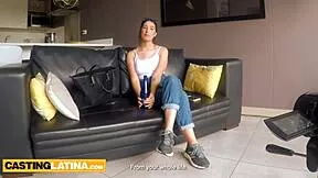 Acro Yoga Flows into Hardcore Sofa Pounding for Bubble Butt Latina!