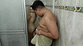 Help Your Stepsis Bathe then Pound Her Tight Pussy Till Creampie Explosion!