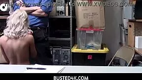 creepy guard gropes tiny titted thief allie nicole then fucks her hard