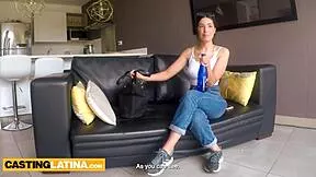 Acro Yoga Flows into Hardcore Sofa Pounding for Bubble Butt Latina!