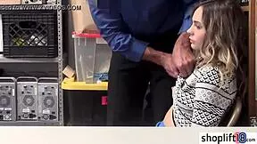 hot blonde teen 18+ tied up by cop for escape attempt blowjob monster cock
