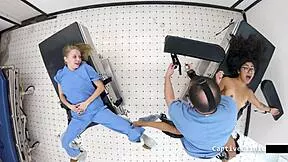 corporate slave jasmine rose bound in latex gloves handcuffs slapped screaming behind scenes