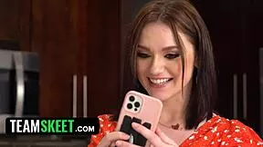 ever wondered how a taboo family 3some starts with pussy licking in kitchen?