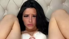 British coed slut fingers pussy and squirts on webcam