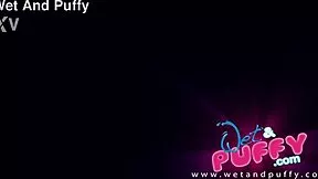 Ebony babe strips and fingers shaved pussy to orgasm