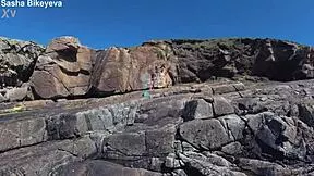 check out sasha bikeyeva this russian nudist with perfect body strutting nude on atlantic coast