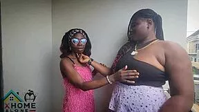 Two bisexual african sluts kiss lick wet pussies and asses to screaming orgasms