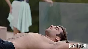 omg teenie slut learns to suck and gag on old man's nasty cock hard!