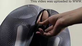 sexy indo brunette cosplays spiderman in lingerie then fucks bottle up huge ass 🍆🕷️