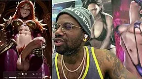 Tight petite transgender cowgirl rides monster cock until cum dump explosion