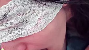 amateur cutie gives sloppy pov blowjob ending in thick facial cumshot on small waist babe