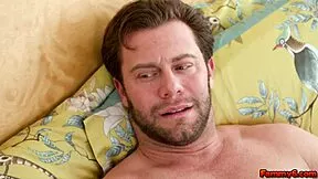 StepMom Jamie Michelle slurps Seth's huge cock until Lumi Ray giggles and dives in for double blowjob action