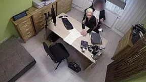 blonde teen trades her body for a new car loan but the agent's hands go everywhere