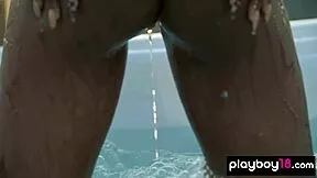 smoking hot ebony teen mimi desuka strips those big tits on rooftop 🔥🍑✨