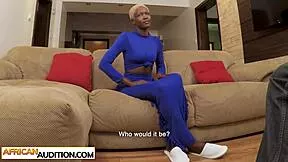 damn this ebony barely takes that huge white cock but rides it rough anyway