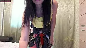 Does this passionate brunette milf's red pantyhose dance tempt your young cock or cunt?