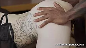 Tiny Tattooed Alessa Savage Craves Double Big Cock Penetration