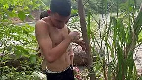 horny latina stepsis begs for outdoor river fuck with huge cock