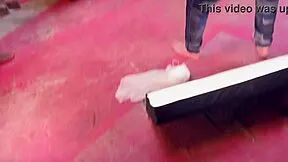 behind the scenes goth inked girl teases dreadlocks lingerie for big dildo anal solo