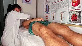 A nurse notices a patient's erection during examination.