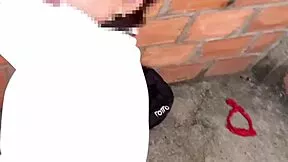imagine this huge ass latina schoolgirl bent over for first outdoor creampie doggy
