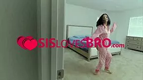 Busty Latina Teen Stepsis Jerks Cock Desperately in Classroom During Class