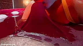 Clothed underwater sex ends with hot cum in soaked underwear