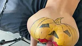 oh god my stepmom's wet pussy drips as i rip her clothes for halloween doggystyle creampie