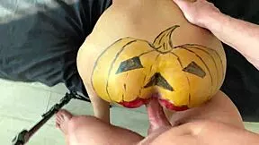 oh god my stepmom's wet pussy drips as i rip her clothes for halloween doggystyle creampie