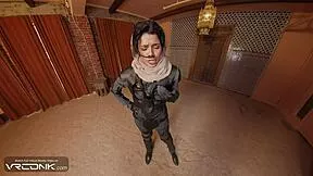 Brunette Chani rides Atreides huge cock in Dune uniform cosplay
