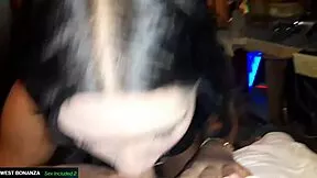 Coworker strips topless, dances then sucks cock and pussy deep