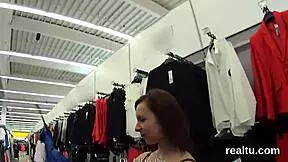 tease this perfect czech teen in supermarket then rip clothes for hardcore anal pov!