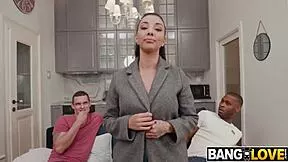 double dick delight... vitoria beatriz gets drilled hard in threesome!