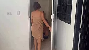 innocent shower with skinny 18+ stepdaughter turns kinky lesbian orgasm fest