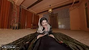 Brunette Chani rides Atreides huge cock in Dune uniform cosplay