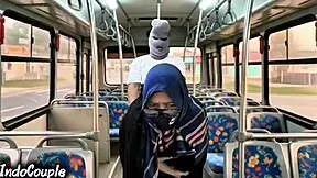 Muslim wife steps off university bus alone as stranger rips hijab and pounds her tight pussy publicly