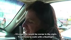 bitch stop! busty veronika gets fucked outdoors hard 🔥🚗