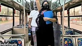 Muslim wife steps off university bus alone as stranger rips hijab and pounds her tight pussy publicly