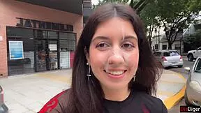 can you blast hot cum all over my pretty face on our first street date then watch my public cumwalk