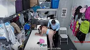 Thief, why's your face covered in cop cum after boyfriend bolts?