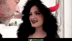 imani valor deepthroats and licks jack vegas cock on halloween night