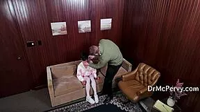 Therapist Sniffs Dick to Fix Brain: Convinces Petite Teen for Kinky Hospital 3some Fuck