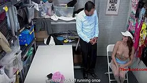 Thief, why's your face covered in cop cum after boyfriend bolts?