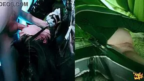 Cosplay eve from stellar blade takes deepthroat facial at glory hole