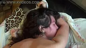Cute brunette sucks cock then rides hard to creampie